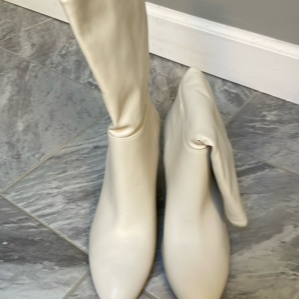 Chinese Laundry white boots